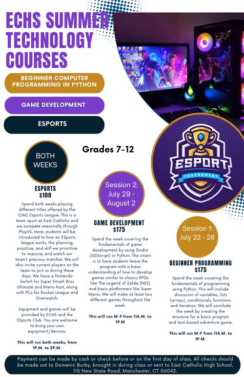 Summer Technology Camp flyer