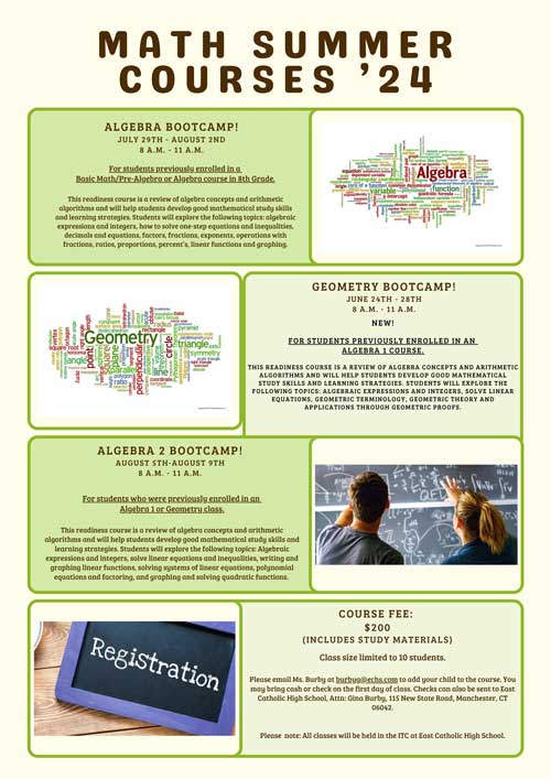 Math Summer Camp flyer