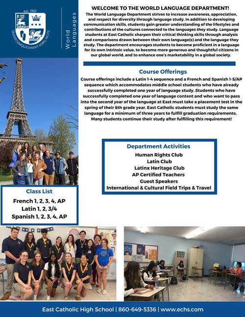 World Languages Department Flyer