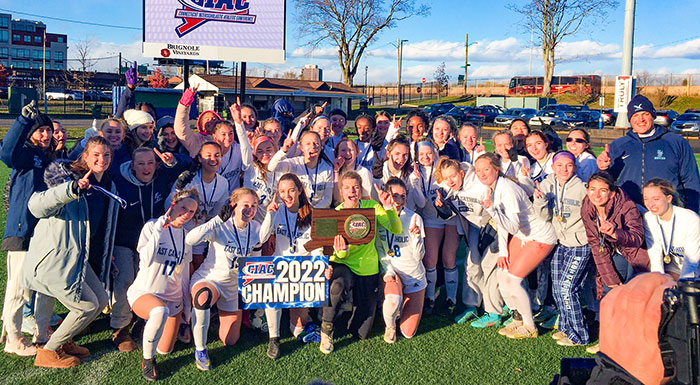 Girls soccer team as 2022 Class S State Champions