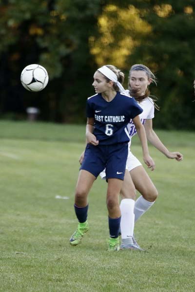 Girls soccer players