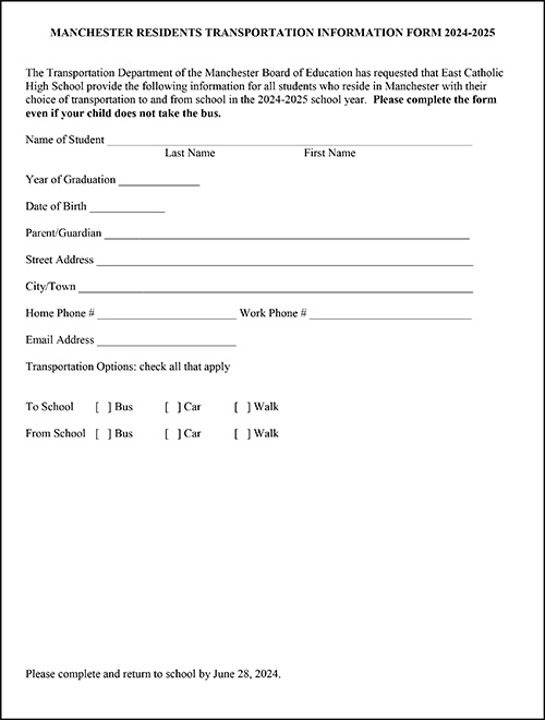 Transportation Form