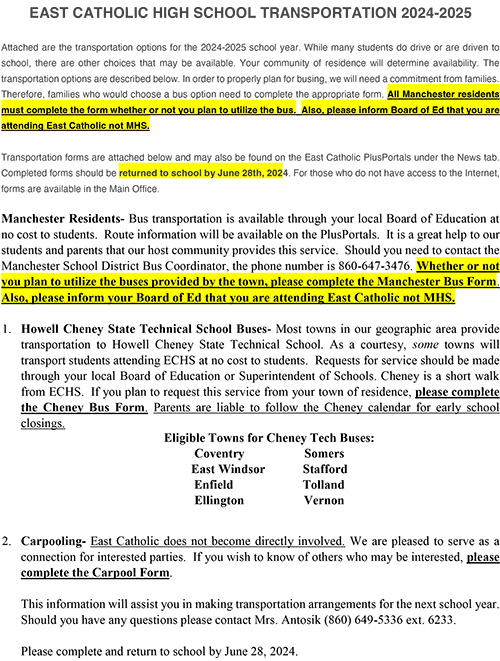 Transportation Letter
