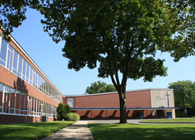 Front of East Catholic High School building