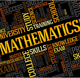 collage of mathematics related words 
